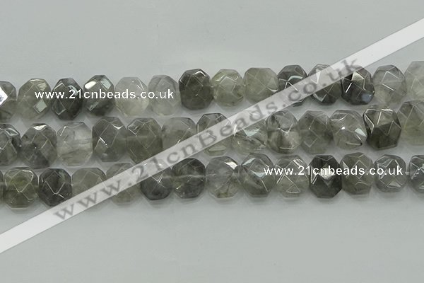 CNG5870 15.5 inches 8*12mm - 12*16mm faceted freeform cloudy quartz beads