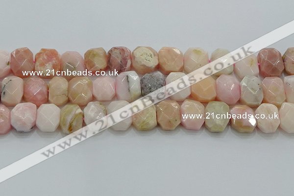 CNG5873 8*12mm - 12*16mm faceted freeform natural pink opal beads