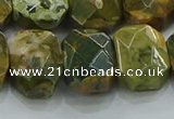 CNG5876 15.5 inches 8*12mm - 12*16mm faceted freeform rhyolite beads