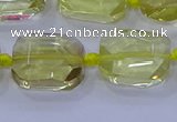 CNG5881 15.5 inches 10*14mm - 12*16mm faceted freeform lemon quartz beads