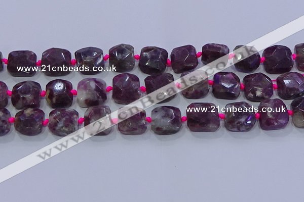 CNG5886 15.5 inches 10*12mm - 10*14mm faceted freeform tourmaline beads