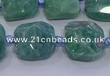 CNG5889 15.5 inches 10*12mm - 10*14mm faceted freeform amazonite beads