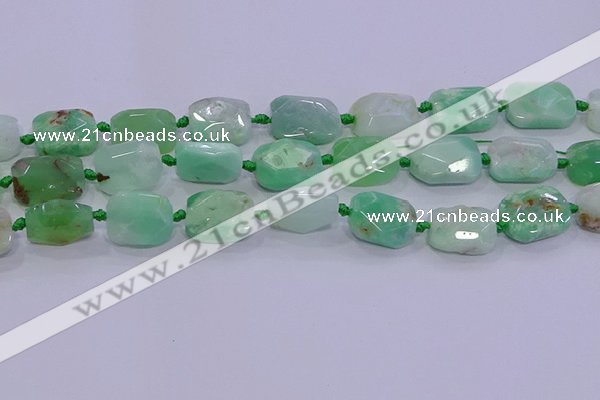 CNG5898 10*14mm - 12*16mm faceted freeform Australia chrysoprase beads