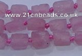 CNG5901 4*6mm - 6*10mm nuggets rough Madagascar rose quartz beads