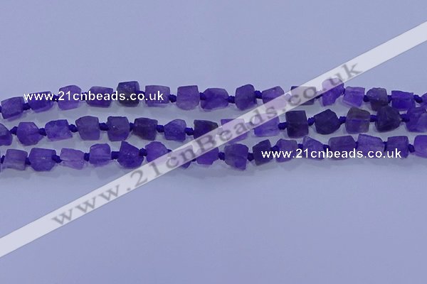 CNG5902 15.5 inches 4*6mm - 6*10mm nuggets rough amethyst beads