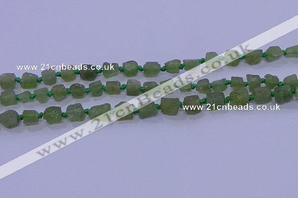 CNG5909 15.5 inches 4*6mm - 6*10mm nuggets rough green apatite beads