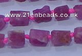 CNG5912 15.5 inches 4*6mm - 6*10mm nuggets rough pink tourmaline beads