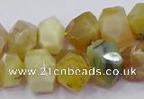 CNG5929 15.5 inches 10*14mm - 13*18mm faceted nuggets yellow opal beads