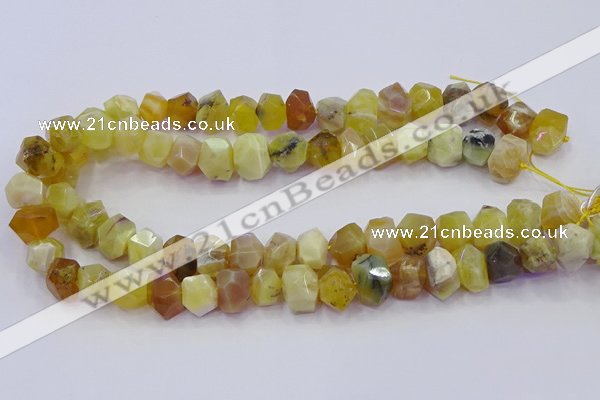 CNG5929 15.5 inches 10*14mm - 13*18mm faceted nuggets yellow opal beads