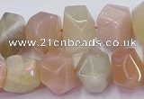 CNG5930 10*14mm - 13*18mm faceted nuggets rainbow moonstone beads