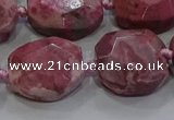 CNG5934 10*14mm - 12*16mm faceted freeform rhodochrosite beads