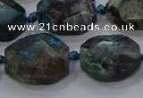 CNG5940 10*14mm - 12*16mm faceted freeform chrysocolla beads