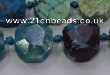 CNG5941 10*14mm - 12*16mm faceted freeform chrysocolla beads