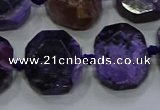 CNG5944 10*14mm - 12*16mm faceted freeform charoite beads