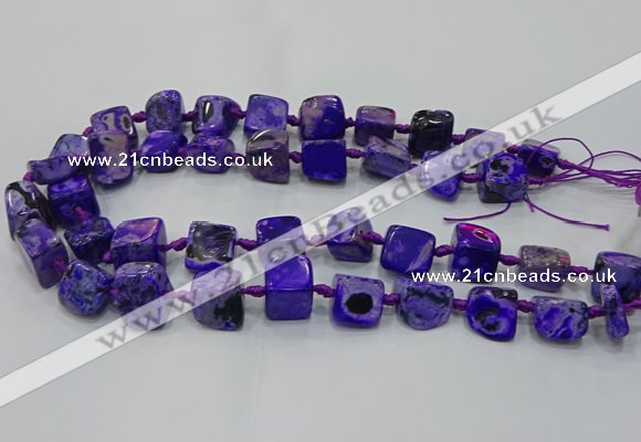 CNG6002 15.5 inches 12*16mm - 15*18mm nuggets agate beads