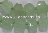 CNG6017 15.5 inches 10*14mm - 12*16mm faceted nuggets white jade beads