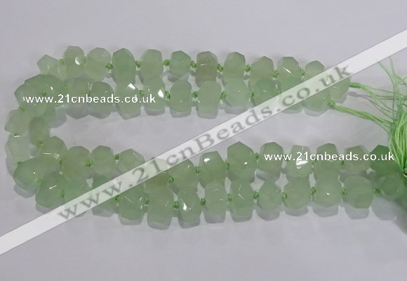 CNG6017 15.5 inches 10*14mm - 12*16mm faceted nuggets white jade beads