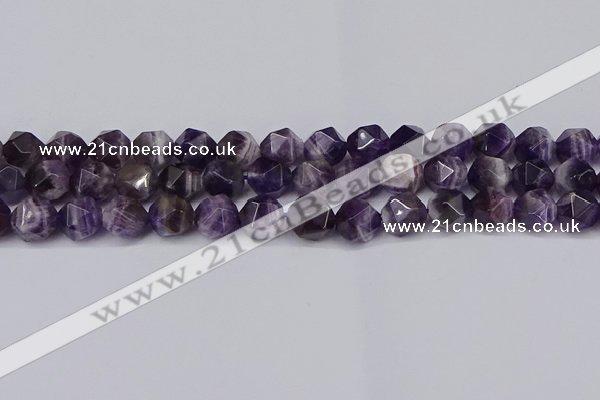 CNG6028 15.5 inches 12mm faceted nuggets dogtooth amethyst beads