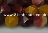 CNG6042 15.5 inches 12mm faceted nuggets mookaite gemstone beads