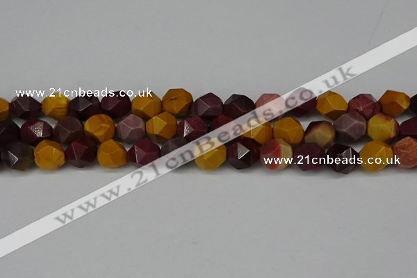 CNG6042 15.5 inches 12mm faceted nuggets mookaite gemstone beads