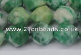 CNG6046 15.5 inches 12mm faceted nuggets Qinghai jade beads