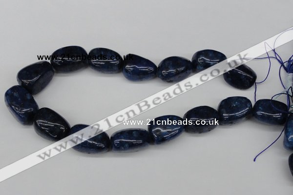 CNG61 15.5 inches 20*30mm nuggets lapis lazuli gemstone beads