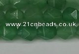 CNG6101 15.5 inches 8mm faceted nuggets green aventurine beads