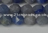 CNG6102 15.5 inches 8mm faceted nuggets blue aventurine beads