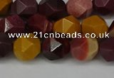 CNG6106 15.5 inches 8mm faceted nuggets mookaite gemstone beads