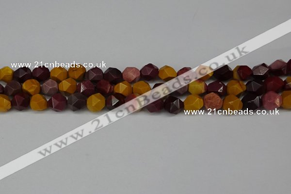 CNG6106 15.5 inches 8mm faceted nuggets mookaite gemstone beads