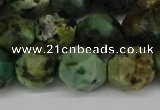 CNG6185 15.5 inches 10mm faceted nuggets African turquoise beads