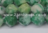 CNG6192 15.5 inches 10mm faceted nuggets Qinghai jade beads