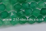 CNG6226 15.5 inches 6mm faceted nuggets green agate beads