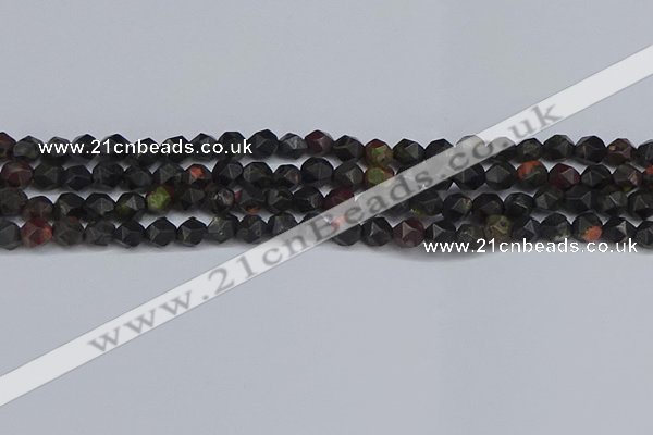 CNG6238 15.5 inches 6mm faceted nuggets plum blossom jade beads