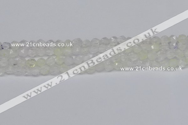 CNG6258 15.5 inches 6mm faceted nuggets green cherry quartz beads