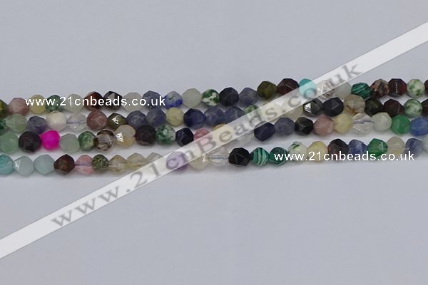 CNG6265 15.5 inches 6mm faceted nuggets mixed gemstone beads