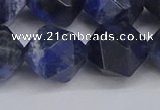 CNG6298 15.5 inches 14mm faceted nuggets sodalite beads