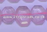 CNG6301 15.5 inches 13*18mm - 15*20mm faceted freeform rose quartz beads