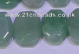 CNG6310 13*18mm - 15*20mm faceted freeform green aventurine beads