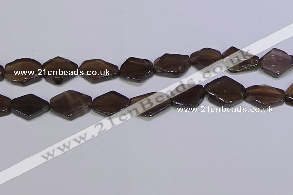 CNG6332 15.5 inches 14*18mm - 16*22mm freeform smoky quartz beads