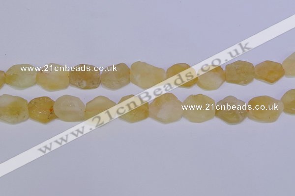 CNG6355 15.5 inches 14*18mm - 16*22mm freeform matte citrine beads