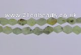 CNG6357 14*18mm - 16*22mm freeform green matte rutilated quartz beads