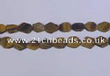 CNG6370 15.5 inches 14*18mm - 16*22mm freeform matte yellow tiger eye beads