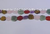 CNG6375 15.5 inches 14*18mm - 16*22mm freeform matte mixed gemstone beads