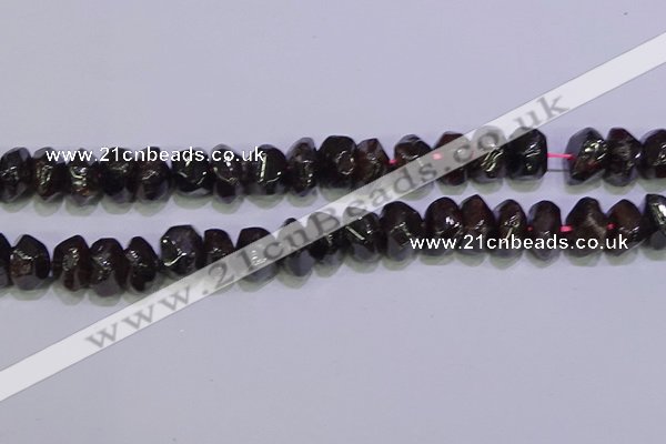 CNG6382 15.5 inches 6*14mm - 8*14mm nuggets red garnet beads