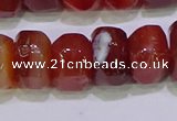 CNG6383 15.5 inches 6*14mm - 8*14mm nuggets red agate beads