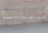 CNG6403 15.5 inches 15*20mm faceted nuggets rose quartz beads