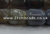 CNG6410 15.5 inches 15*20mm faceted nuggets grey agate beads