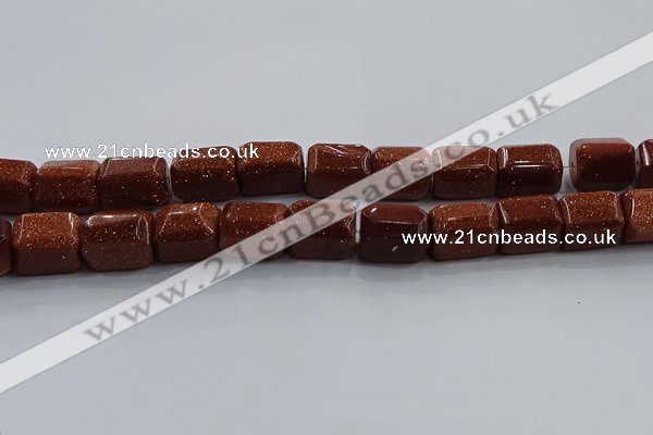 CNG6421 15.5 inches 15*20mm faceted nuggets goldstone beads