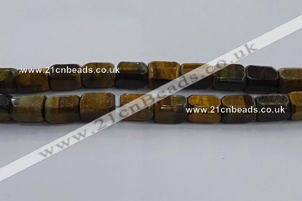 CNG6426 15.5 inches 15*20mm faceted nuggets blue tiger eye beads